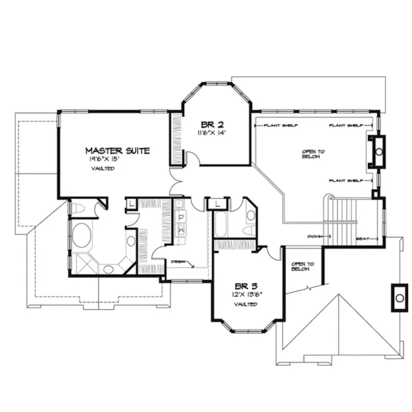 Traditional House Plan Second Floor - Hollyberry Luxury Rustic Home 072D-0448 - Search House Plans and More