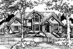 Contemporary House Plan Front of Home - Hollyberry Luxury Rustic Home 072D-0448 - Search House Plans and More