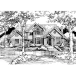 Traditional House Plan Front of Home - Hollyberry Luxury Rustic Home 072D-0448 - Search House Plans and More