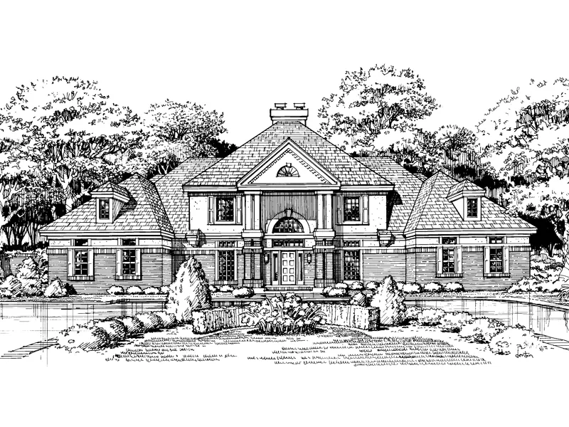 Southern Plantation House Plan Front of Home - Westleigh Terrace Luxury Home 072D-0452 - Shop House Plans and More