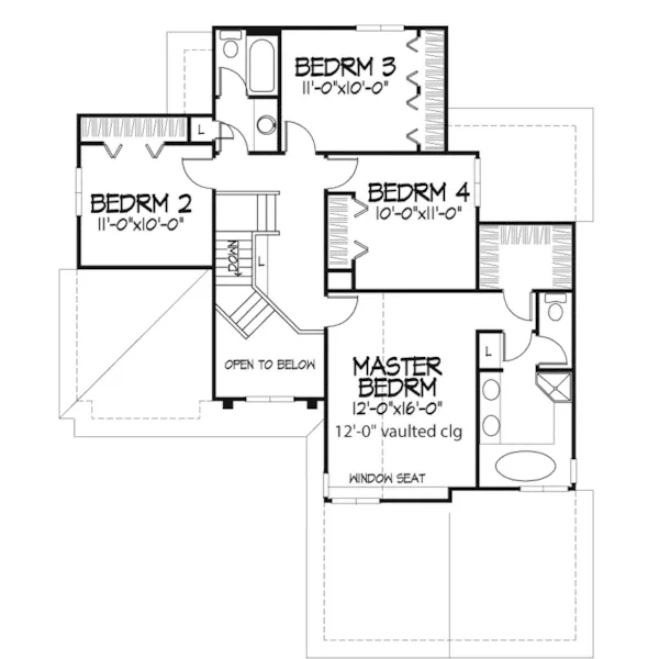 Traditional House Plan Second Floor - Francesca Southern Country Home 072D-0453 - Search House Plans and More