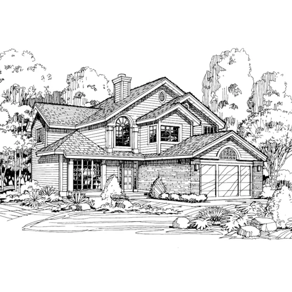 Traditional House Plan Front of Home - Francesca Southern Country Home 072D-0453 - Search House Plans and More