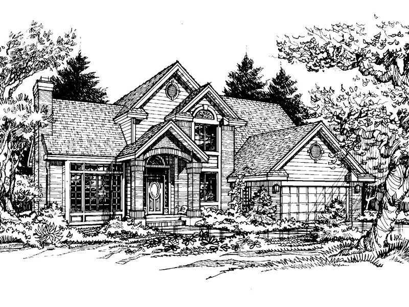 Southern House Plan Front of Home - Cherry Glen Traditional Home 072D-0455 - Search House Plans and More