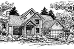 Traditional House Plan Front of Home - Cherry Glen Traditional Home 072D-0455 - Search House Plans and More