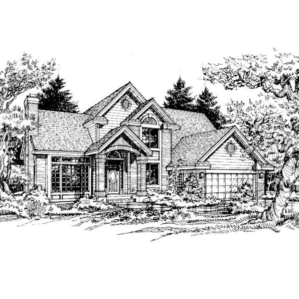 Southern House Plan Front of Home - Cherry Glen Traditional Home 072D-0455 - Search House Plans and More