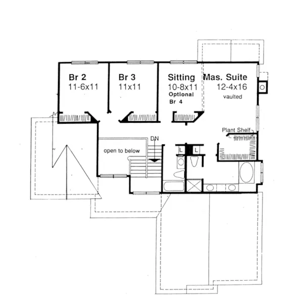 Country House Plan Second Floor - Wolkin Traditional Home 072D-0456 - Shop House Plans and More