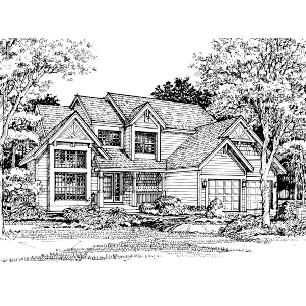 Country House Plan Front of Home - Wolkin Traditional Home 072D-0456 - Shop House Plans and More