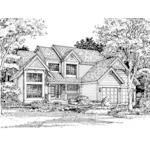 Country House Plan Front of Home - Wolkin Traditional Home 072D-0456 - Shop House Plans and More