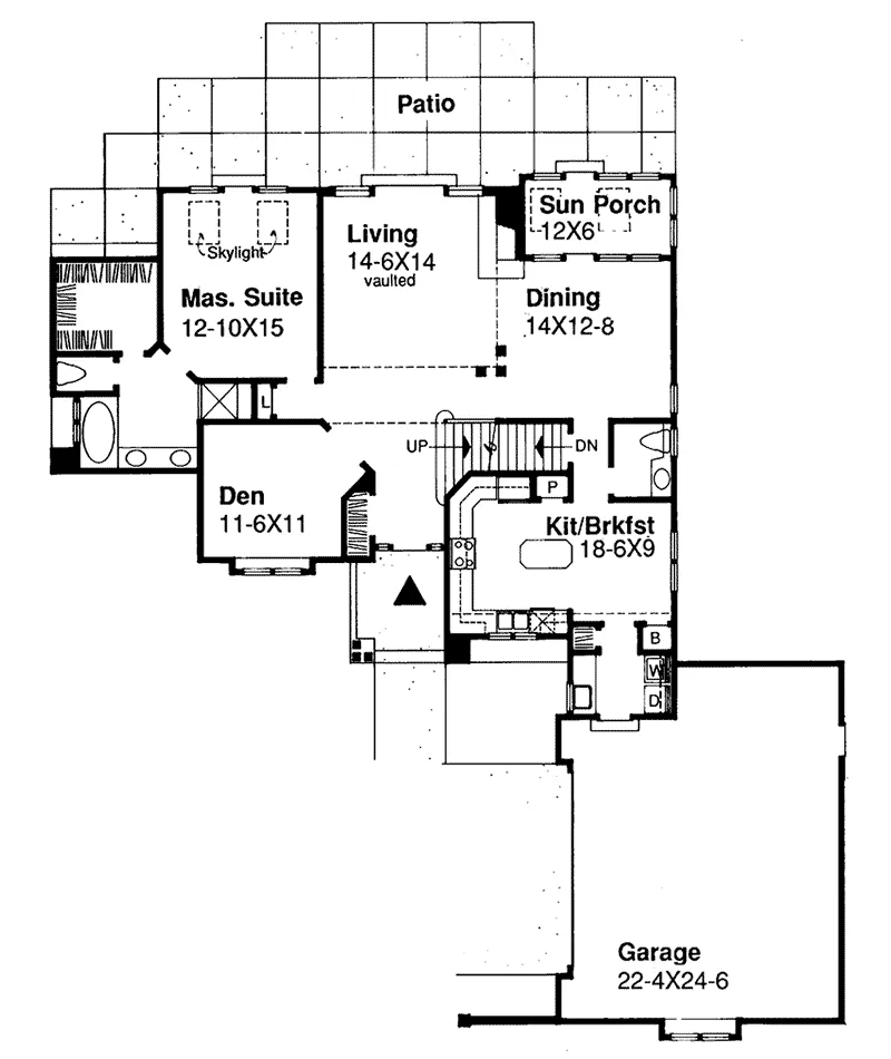 Country French House Plan First Floor - Westmeade Traditional Home 072D-0457 - Shop House Plans and More
