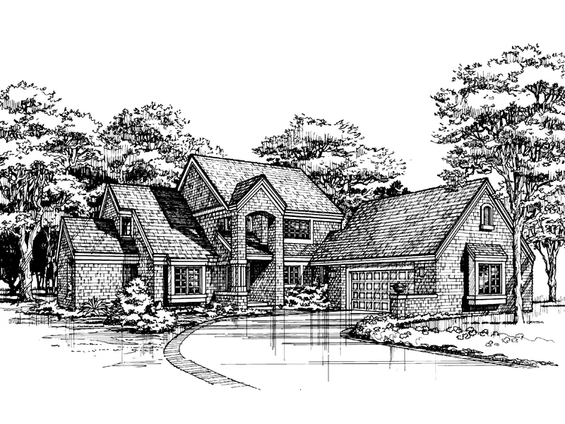 Country French House Plan Front of Home - Westmeade Traditional Home 072D-0457 - Shop House Plans and More