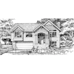 Craftsman House Plan Front of Home - Greengate Shingle Style Home 072D-0458 - Search House Plans and More