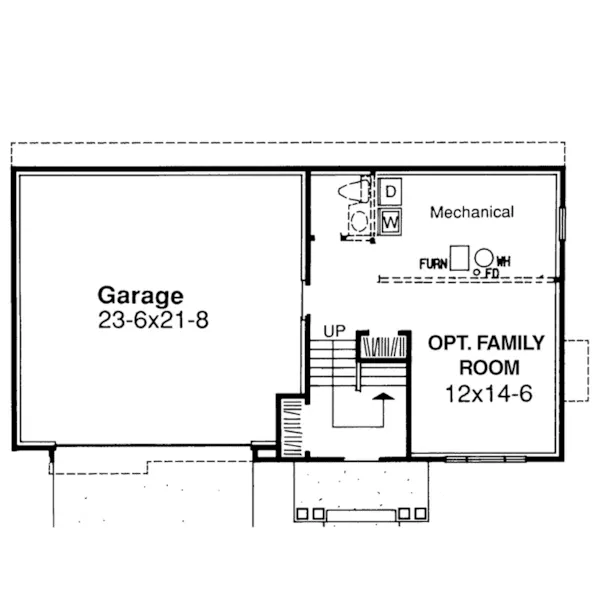 Craftsman House Plan Lower Level Floor - Greengate Shingle Style Home 072D-0458 - Search House Plans and More