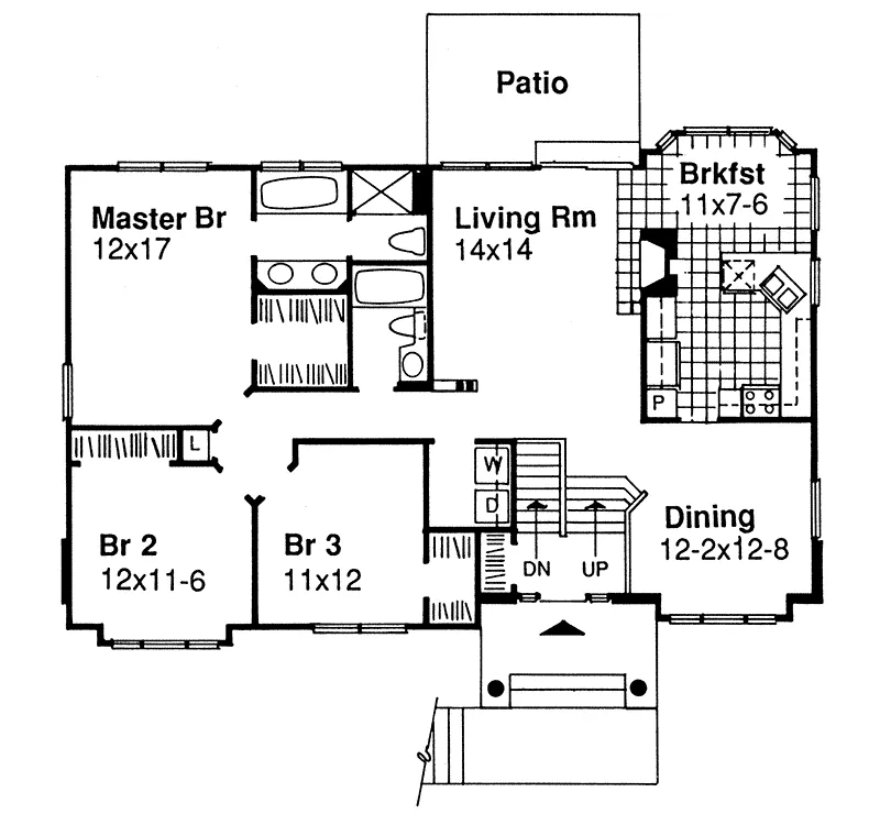 Country House Plan First Floor - Fulton Spring Split-Level Home 072D-0459 - Search House Plans and More