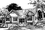 Country House Plan Front of Home - Fulton Spring Split-Level Home 072D-0459 - Search House Plans and More