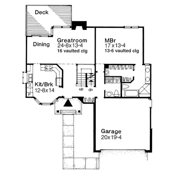 Traditional House Plan First Floor - Oakglen Traditional Home 072D-0460 - Shop House Plans and More