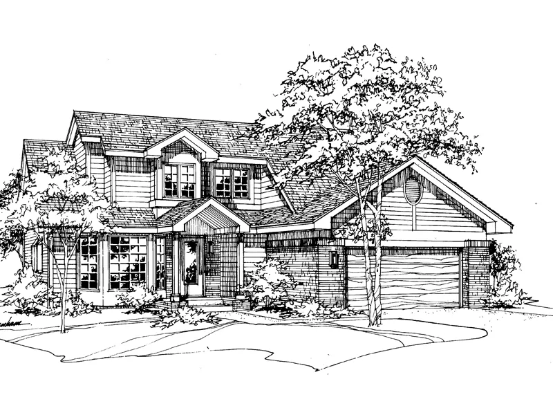 Country House Plan Front of Home - Oakglen Traditional Home 072D-0460 - Shop House Plans and More