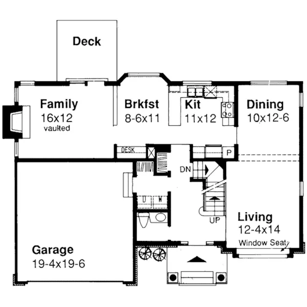 Modern House Plan First Floor - Graydon Traditional Home 072D-0461 - Search House Plans and More