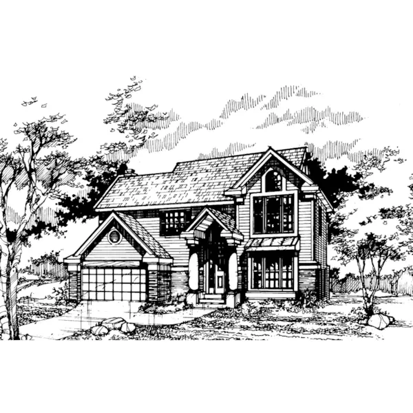 Modern House Plan Front of Home - Graydon Traditional Home 072D-0461 - Search House Plans and More