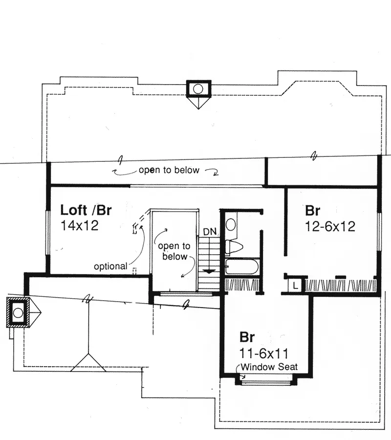 Traditional House Plan Second Floor - Norton Shores Rustic Home 072D-0462 - Shop House Plans and More