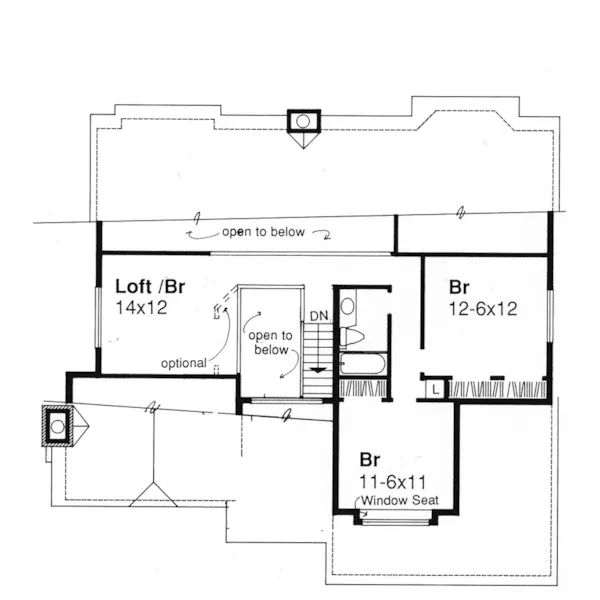 Southern House Plan Second Floor - Norton Shores Rustic Home 072D-0462 - Shop House Plans and More