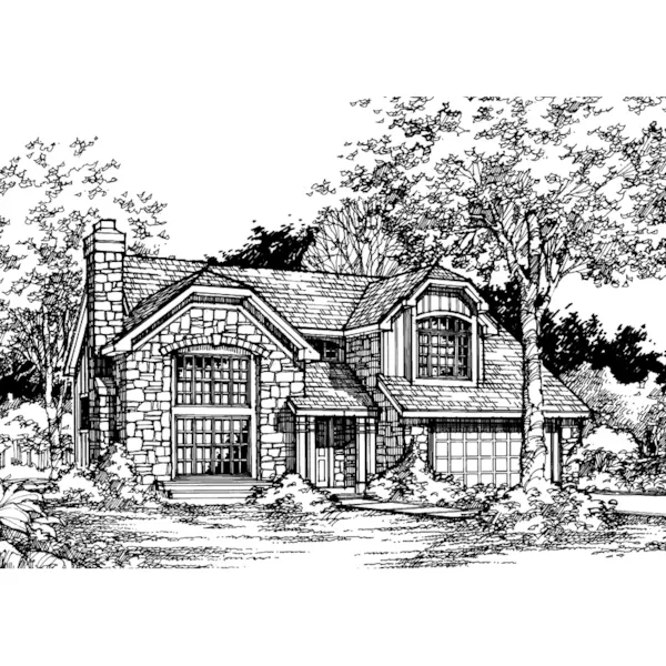 Southern House Plan Front of Home - Norton Shores Rustic Home 072D-0462 - Shop House Plans and More