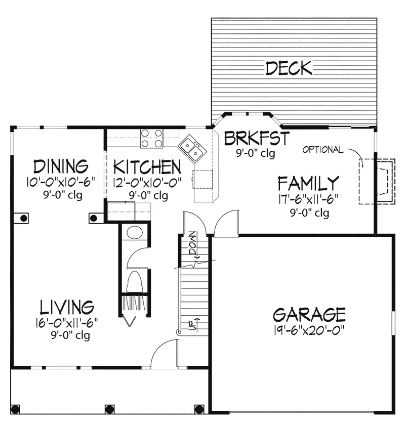 Traditional House Plan First Floor - Principia Traditional Home 072D-0463 - Shop House Plans and More