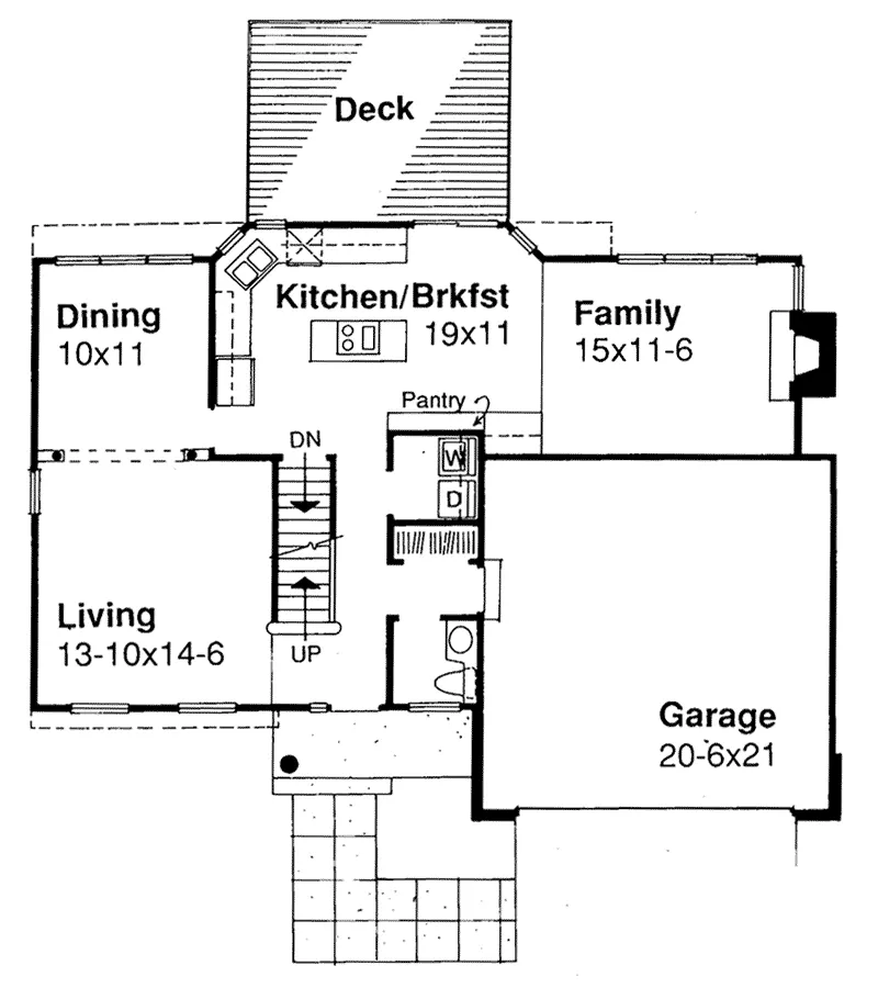 Southern House Plan First Floor - Eldredge Mill Traditional Home 072D-0464 - Search House Plans and More