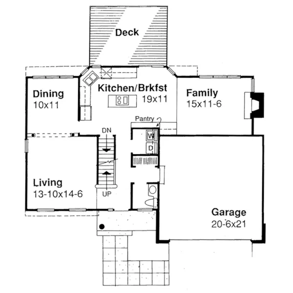 Traditional House Plan First Floor - Eldredge Mill Traditional Home 072D-0464 - Search House Plans and More