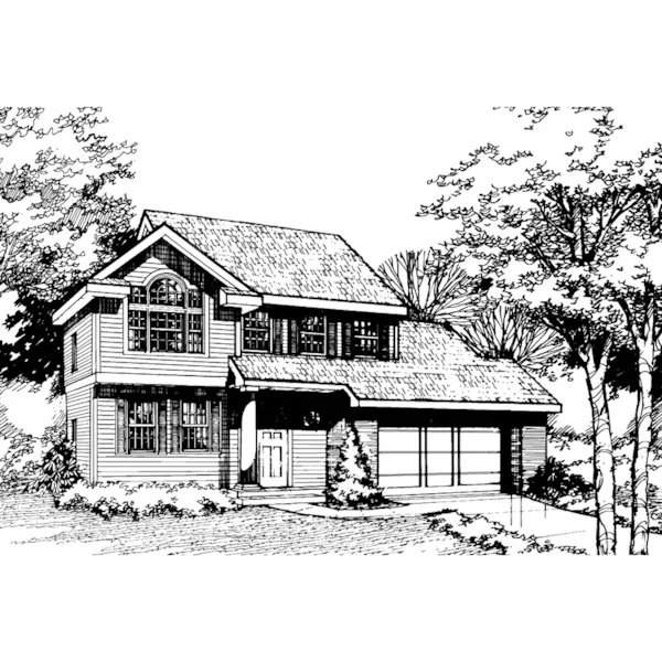 Traditional House Plan Front of Home - Eldredge Mill Traditional Home 072D-0464 - Search House Plans and More