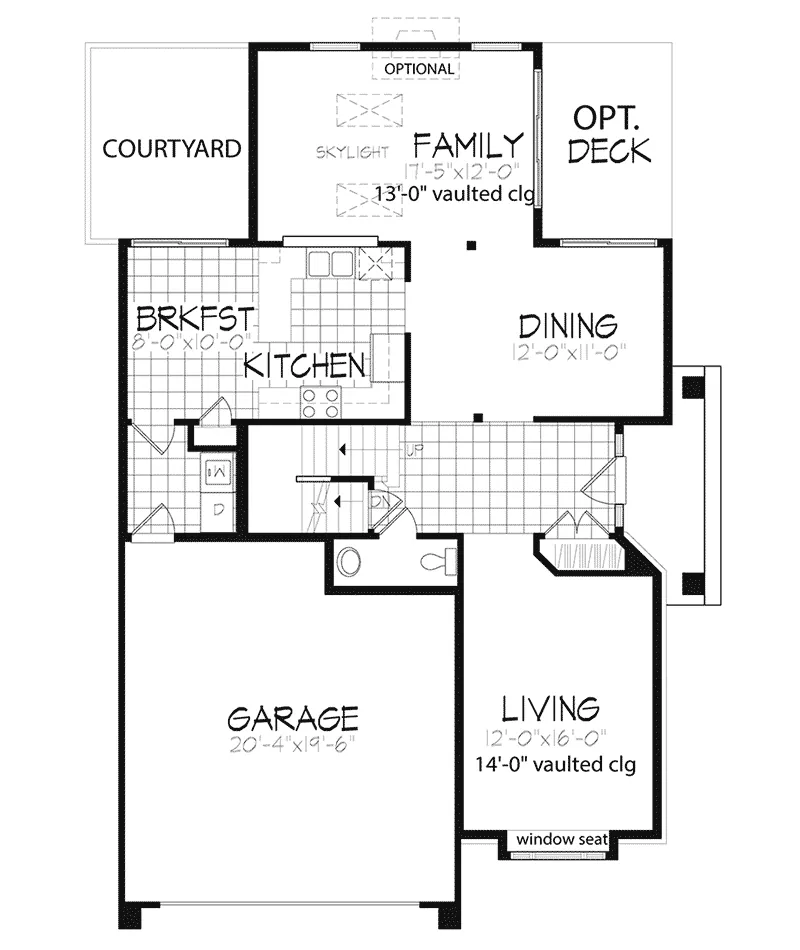 Traditional House Plan First Floor - Goldenhorn Modern Home 072D-0467 - Search House Plans and More