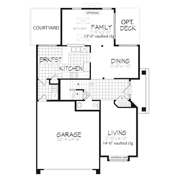 Modern House Plan First Floor - Goldenhorn Modern Home 072D-0467 - Search House Plans and More