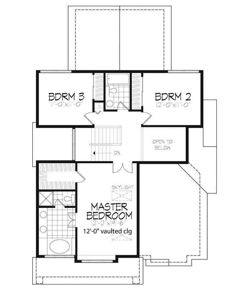 Contemporary House Plan Second Floor - Goldenhorn Modern Home 072D-0467 - Search House Plans and More