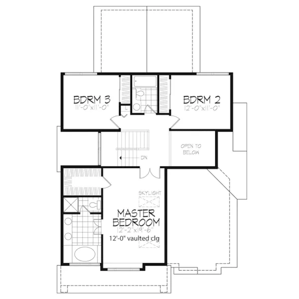 Modern House Plan Second Floor - Goldenhorn Modern Home 072D-0467 - Search House Plans and More