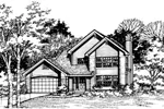 Southern House Plan Front of Home - Glenmary Contemporary Home 072D-0468 - Search House Plans and More
