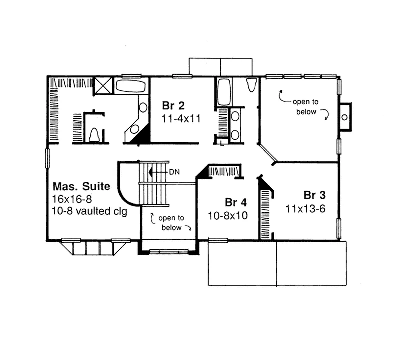 Country House Plan Second Floor - Millstone Mill Traditional Home 072D-0469 - Shop House Plans and More
