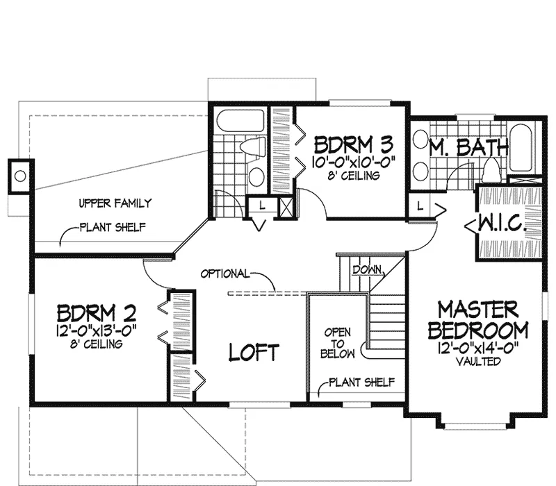 Traditional House Plan Second Floor - Marvista Traditional Home 072D-0470 - Shop House Plans and More
