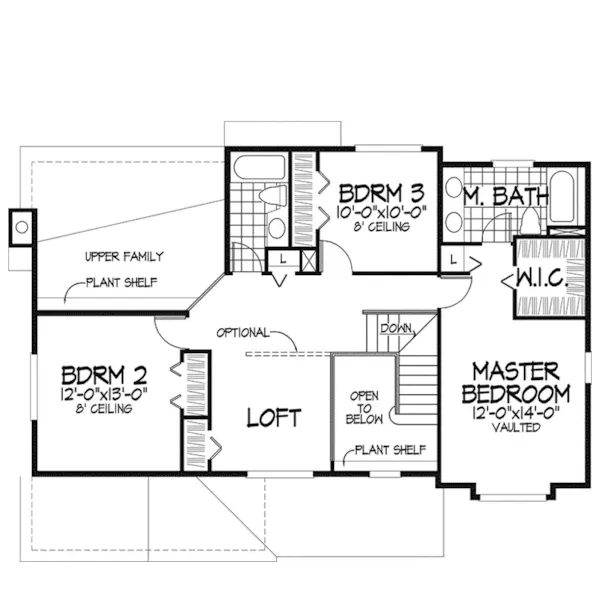 Contemporary House Plan Second Floor - Marvista Traditional Home 072D-0470 - Shop House Plans and More