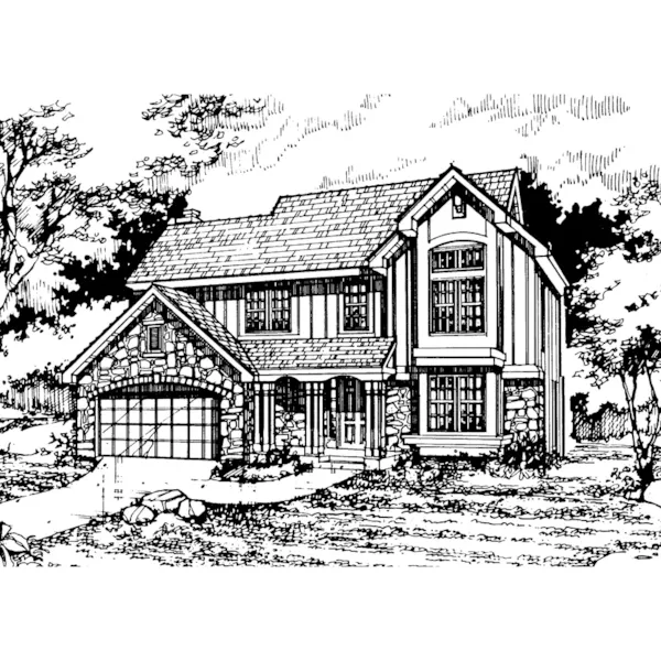 Contemporary House Plan Front of Home - Marvista Traditional Home 072D-0470 - Shop House Plans and More