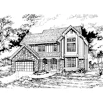 Contemporary House Plan Front of Home - Marvista Traditional Home 072D-0470 - Shop House Plans and More