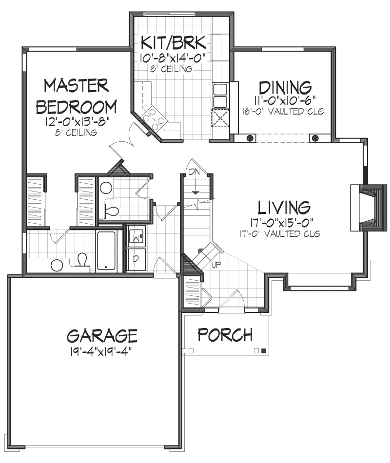 Traditional House Plan First Floor - Baldwin Lake Traditional Home 072D-0472 - Search House Plans and More