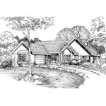 Traditional House Plan Front of Home - Bogard Ranch Home 072D-0473 - Search House Plans and More