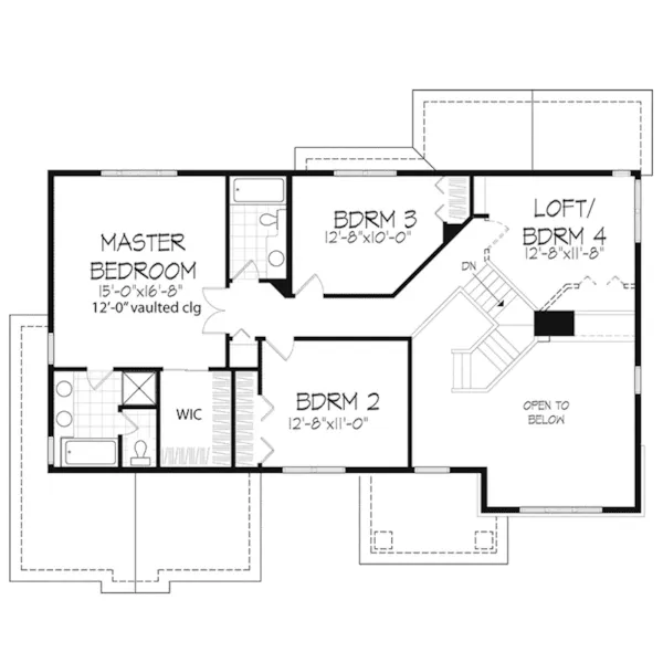 Country House Plan Second Floor - Marlow Mill Traditional Home 072D-0475 - Shop House Plans and More