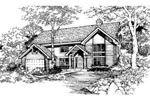 Traditional House Plan Front of Home - Marlow Mill Traditional Home 072D-0475 - Shop House Plans and More