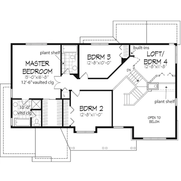 Traditional House Plan Second Floor - Bettendorf Modern Country Home 072D-0477 - Search House Plans and More