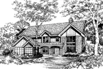 Modern House Plan Front of Home - Bettendorf Modern Country Home 072D-0477 - Search House Plans and More