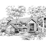 Traditional House Plan Front of Home - Bettendorf Modern Country Home 072D-0477 - Search House Plans and More