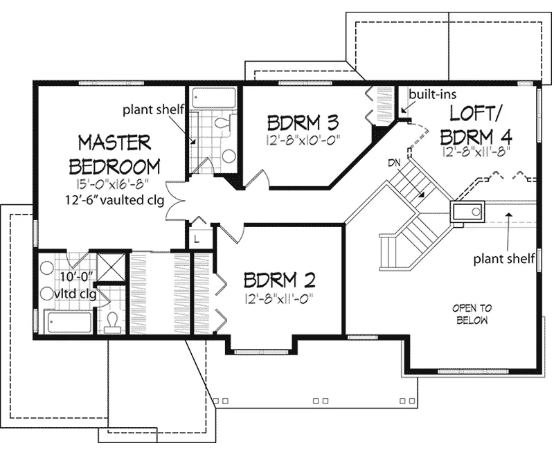 Modern Home Plan Second Floor 072D-0477