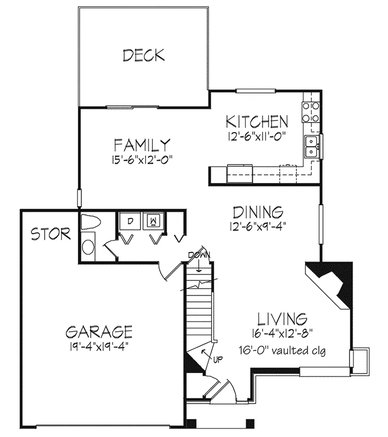 Shingle House Plan First Floor - Kelsey Anne Small Lot Home 072D-0478 - Search House Plans and More