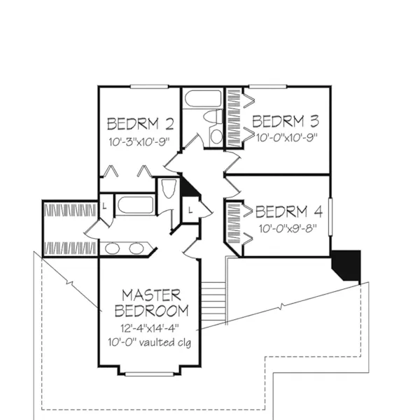 Bungalow House Plan Second Floor - Kelsey Anne Small Lot Home 072D-0478 - Search House Plans and More