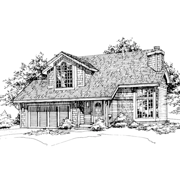 Bungalow House Plan Front of Home - Kelsey Anne Small Lot Home 072D-0478 - Search House Plans and More